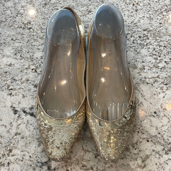 Talbots Ballet Flats Reese 1 Gold Leather Bottom Slip On Shoes Size 8.5M - Picture 1 of 11
